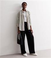 Women's Tall Black Wide Leg Tailored Trousers New Look