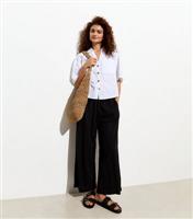 Women's Off White Linen-Cotton Short Sleeve Boxy Shirt New Look