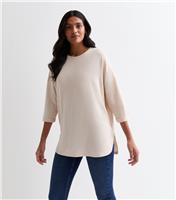 Women's Cream Soft Touch 3/4 Sleeve Top New Look