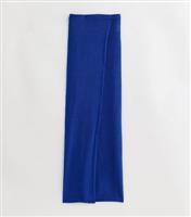 Women's Blue Knit Wrap Maxi Beach Skirt New Look
