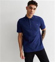 Men's Farah Blue Cotton Short Sleeve Polo Shirt New Look