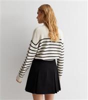 Women's Black Pleated Mini Skirt New Look