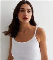Women's Maternity White Cotton Scoop Neck Cami New Look