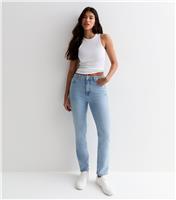 Women's Tall Blue Ankle Grazing Hannah Straight Leg Jeans New Look