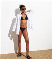 Women's Black Triangle Bikini Top New Look