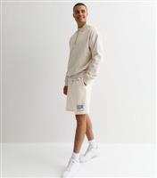 Men's Off White Relaxed Fit Jersey 1998 Logo Shorts New Look