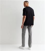 Men's Pale Grey Straight Jeans New Look