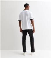 Men's Washed Black Straight Fit Jeans New Look