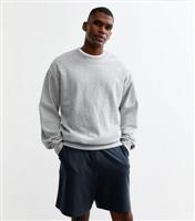 Men's Premium Navy Relaxed Jersey Shorts New Look