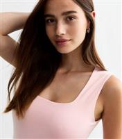 Women's Pink Square Neck Bodysuit New Look