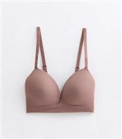 Women's Pink Soft-Rib Nonwired Seamless Bra New Look