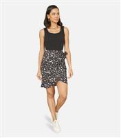 Women's Black Mark Making 2-in-1 Wrap Mini Dress Mela New Look