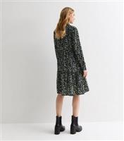 Women's Black Floral Shirt Mini Dress JDY New Look