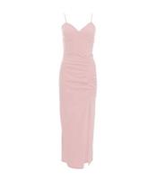 Women's Petite Pink Ruched Maxi Dress Quiz New Look