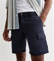Men's Navy Regular Fit Cargo Shorts New Look