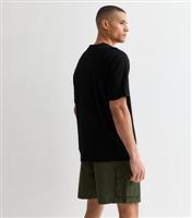 Men's Khaki Drawstring Tech Relaxed Fit Cargo Shorts New Look