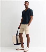 Men's Stone Textured Lightweight Regular Cargo Shorts New Look