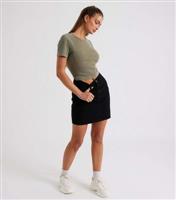 Women's Black Mom Style Mini Skirt Urban Bliss New Look