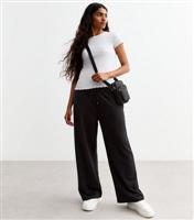Women's Petite Grey Ribbed Frill Sleeve T-Shirt New Look