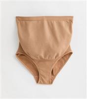 Women's Maternity Tan High Waist Over Bump Briefs New Look