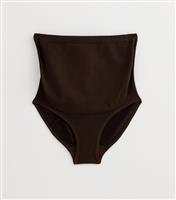 Women's Maternity Brown High Waist Over Bump Briefs New Look