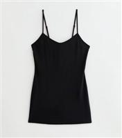 Women's Black Stretch Strappy Mini Slip Dress New Look