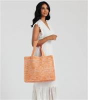 Orange Woven Shoulder Bag South Beach New Look