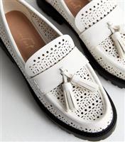 Women's Off White Laser Cut Loafers New Look