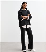 Women's Grey Oversized Knitted Jumper New Look