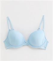 Girls' Pale Blue 'Love' Slogan T-Shirt Bra New Look