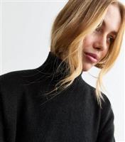 Women's Black High Neck Knitted Jumper New Look