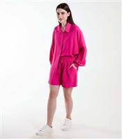 Women's Bright Pink Linen-Look Shirt and Short Set Blue Vanilla New Look
