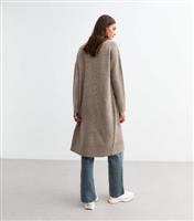 Women's Mink Open Front Midi Cardigan New Look