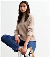 Women's Tall Mink Soft Knit Crew Neck Jumper New Look