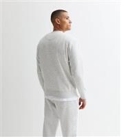 Men's Grey Regular Original Studios Logo Crew Neck Sweatshirt Jack & Jones New Look
