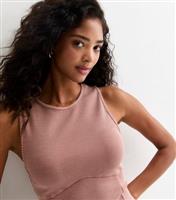 Women's Brown Corset Racer Mini Dress New Look