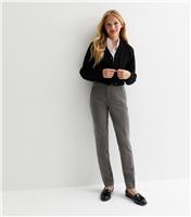 Girls' Grey Folded Leg School Trousers New Look