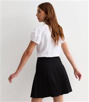 Girls' Black Pleated School Skirt New Look