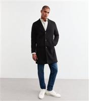 Men's Black Regular Tailored Coat New Look