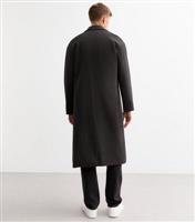 Men's Grey Relaxed Lined Longline Tailored Coat New Look