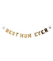 Gold Daisy Best Mum Ever Banner New Look