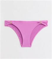 Women's Lilac Metal Trim Tanga Bikini Bottoms New Look