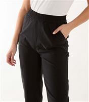 Women's Black Cuffed Trousers Blue Vanilla New Look