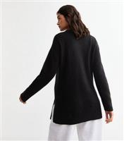 Women's Maternity Black Side Slit Longline Jumper New Look
