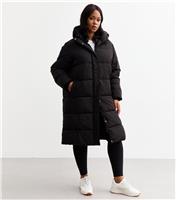 Women's Plus Size Black Long Sleeve Puffer Jacket Curves New Look