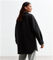 Women's Grey Textured Press Stud Shacket New Look