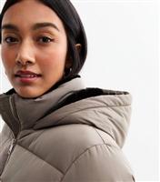 Women's Mink Hooded Puffer Jacket New Look