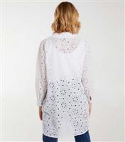 Women's Off White Crochet-Lace Top Blue Vanilla New Look