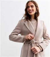 Women's Cream Tailored Unlined Longline Belt Fastening Coat New Look