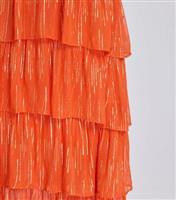 Women's Bright Orange Tiered Maxi Dress Finding Friday New Look